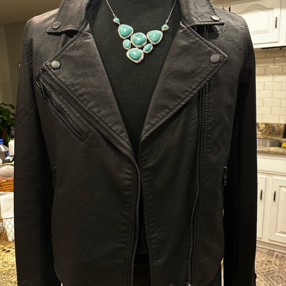 Anthropology Faux Leather Jacket